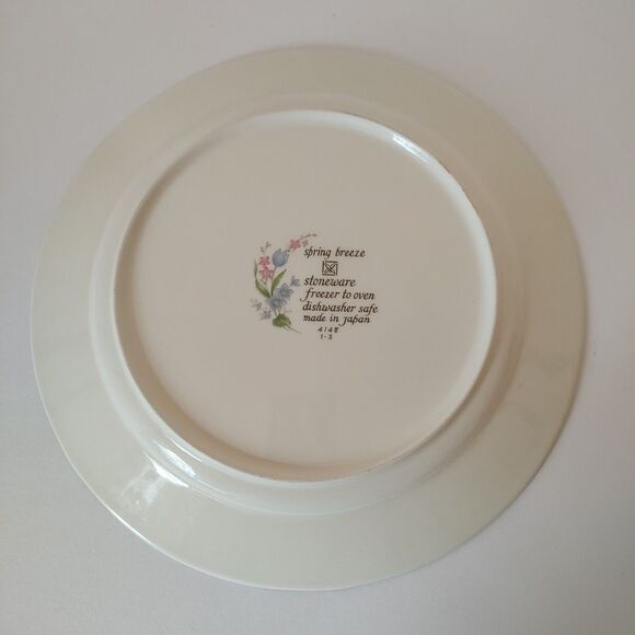 Decorative Spring Breeze Stoneware Plates 4148 1-3 Multicolored Flowers 10.75" W - Picture 6 of 16